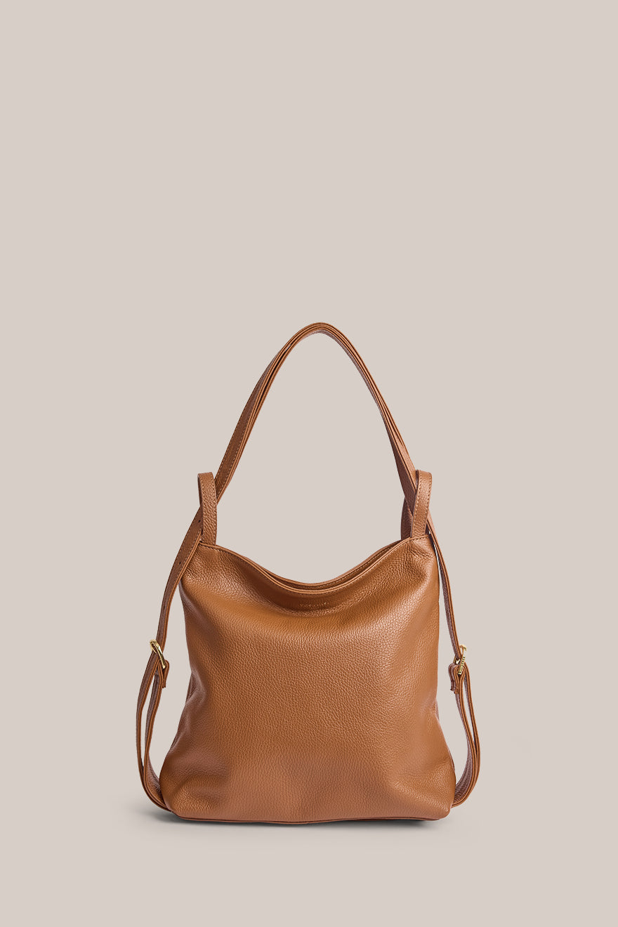 Vestirsi Bella Mini 3-In-1 Convertible Backpack Tote In Tan