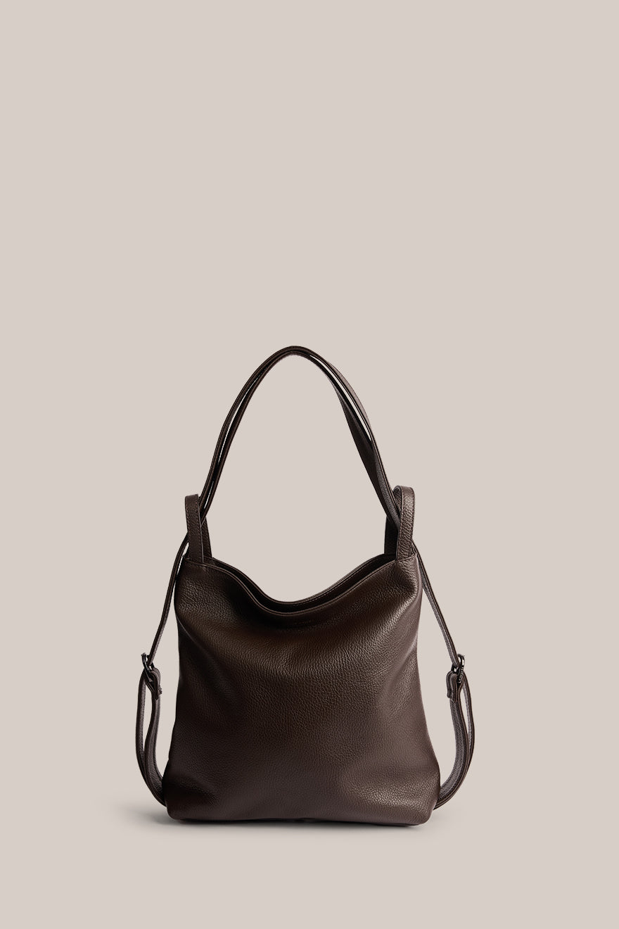 Vestirsi Bella Mini 3-In-1 Convertible Backpack Tote In Dark Chocolate