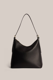 Harper Large Black Leather Hobo