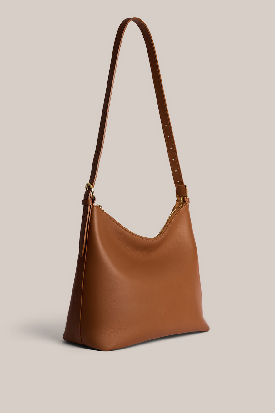Harper Tan Leather Hobo