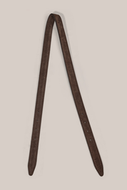 Suede Leather Crossbody Strap Dark Chocolate