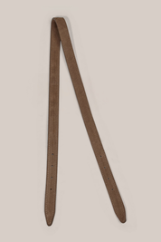 Suede Leather Crossbody Strap Brown