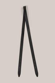 Pebbled Leather Crossbody Strap Black