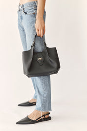 Grace Small Black East West Tote