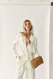 Gabrielle Mustard Woven Leather Bag