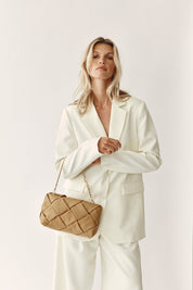 Gabrielle Mustard Woven Leather Bag