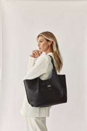 Grace Large Black East West Tote