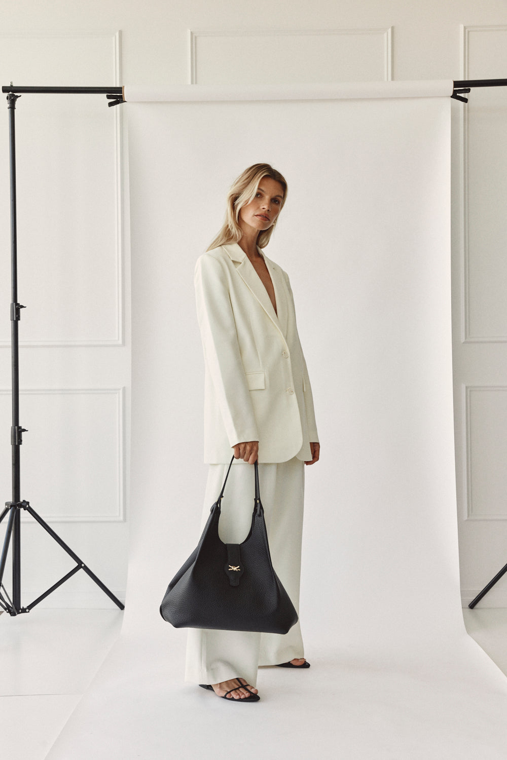 Grace Large Black East West Tote