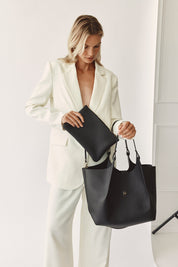 Grace Large Black East West Tote