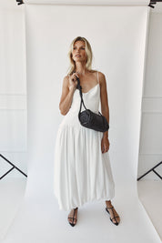 Woven Tube Crossbody Black