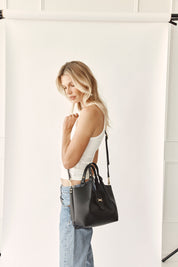 Grace Small Black East West Tote