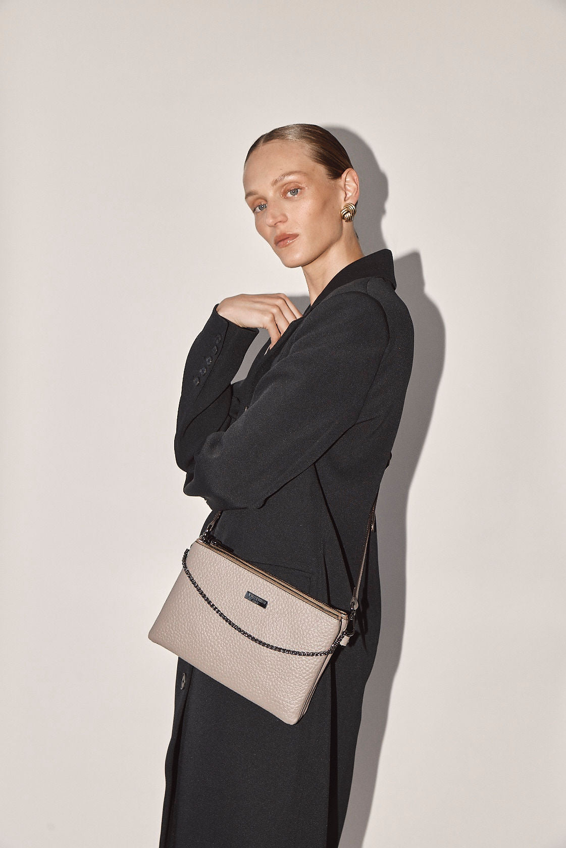 Tessa Taupe Trio Crossbody