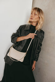 Ashley Ivory Leather Crossbody Bag