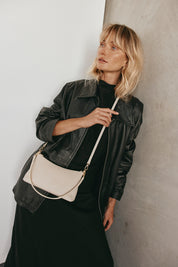 Pre Order: Ashley Ivory Leather Crossbody Bag