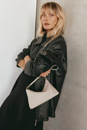 Pre Order: Ashley Ivory Leather Crossbody Bag
