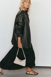 Pre Order: Ashley Ivory Leather Crossbody Bag