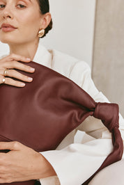 Allegra Bordeaux Knot Crescent