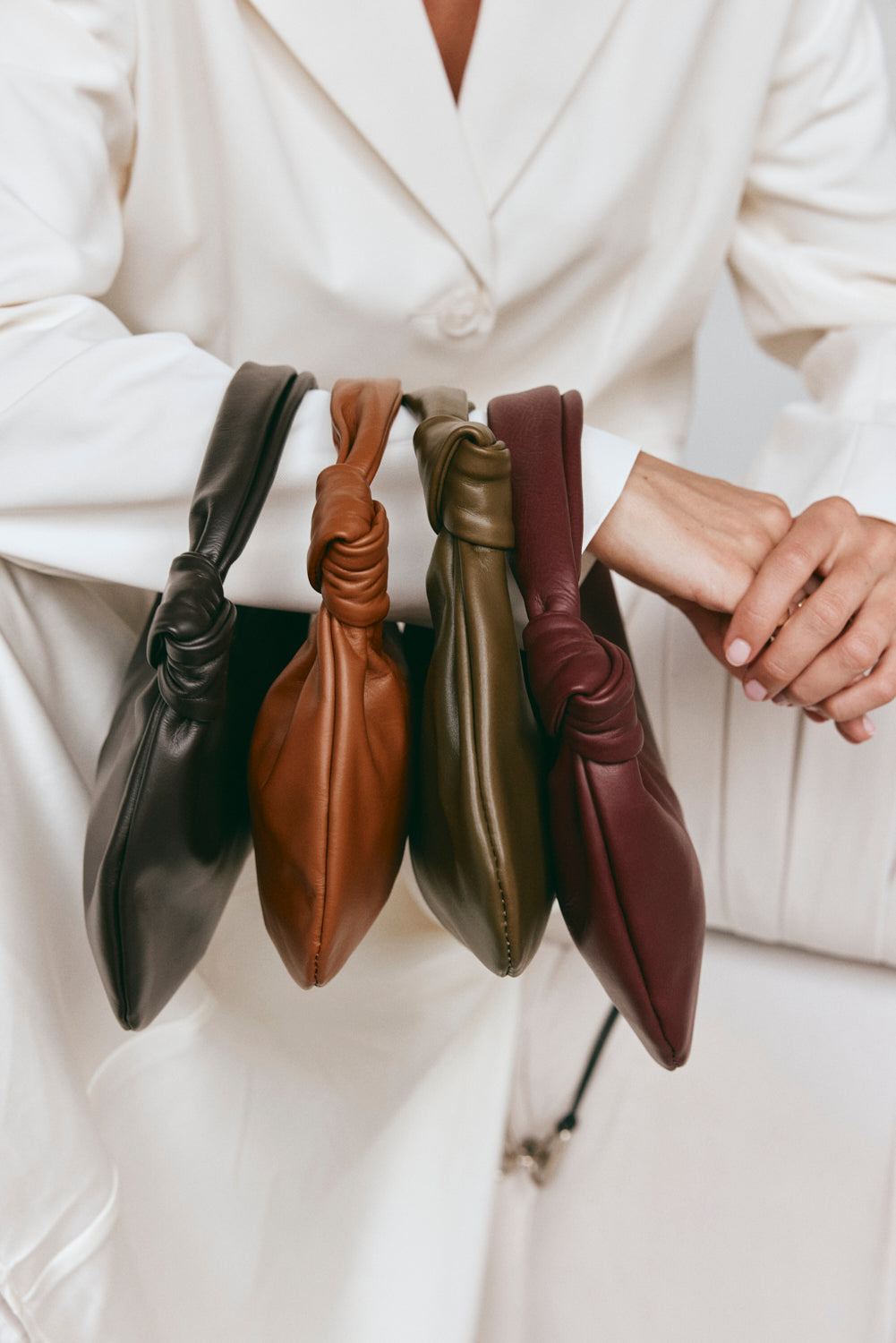 Allegra Mini Bordeaux Knot Crescent