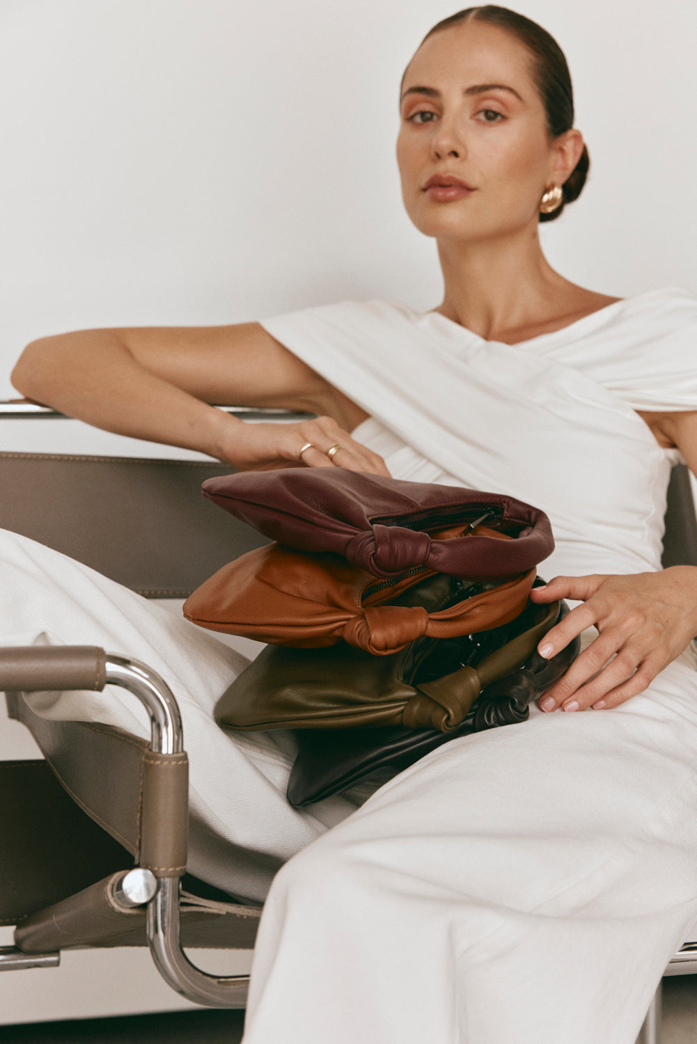 Allegra Mini Tan Knot Crescent