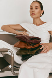 Allegra Mini Tan Knot Crescent