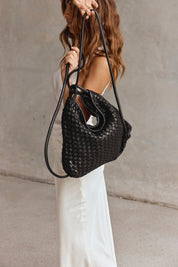 Woven Bella Black 2-in-1 Convertible Backpack Tote