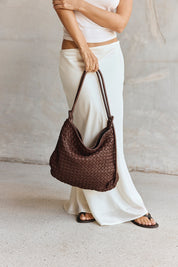 Woven Bella Dark Chocolate 2-in-1 Convertible Backpack Tote