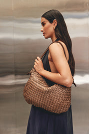 Willa Woven Taupe Hobo