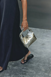 Jess Gold Leather Pouch