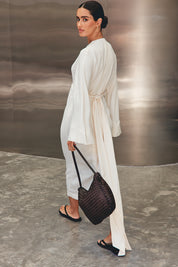 Willa Woven Dark Chocolate Hobo