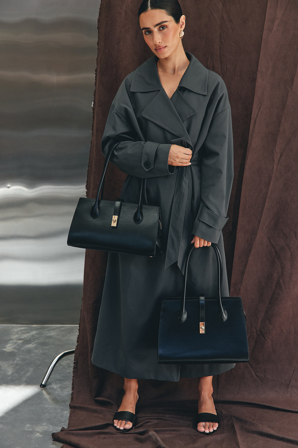 Darcy Structured Leather Shoulder Bag