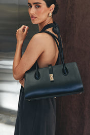 Darcy Structured Leather Shoulder Bag