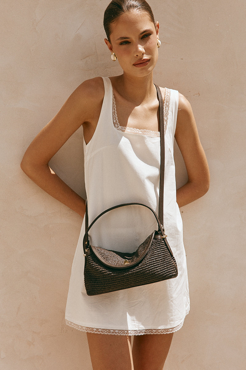 Sloane Resort Top Handle Crossbody Dark Chocolate