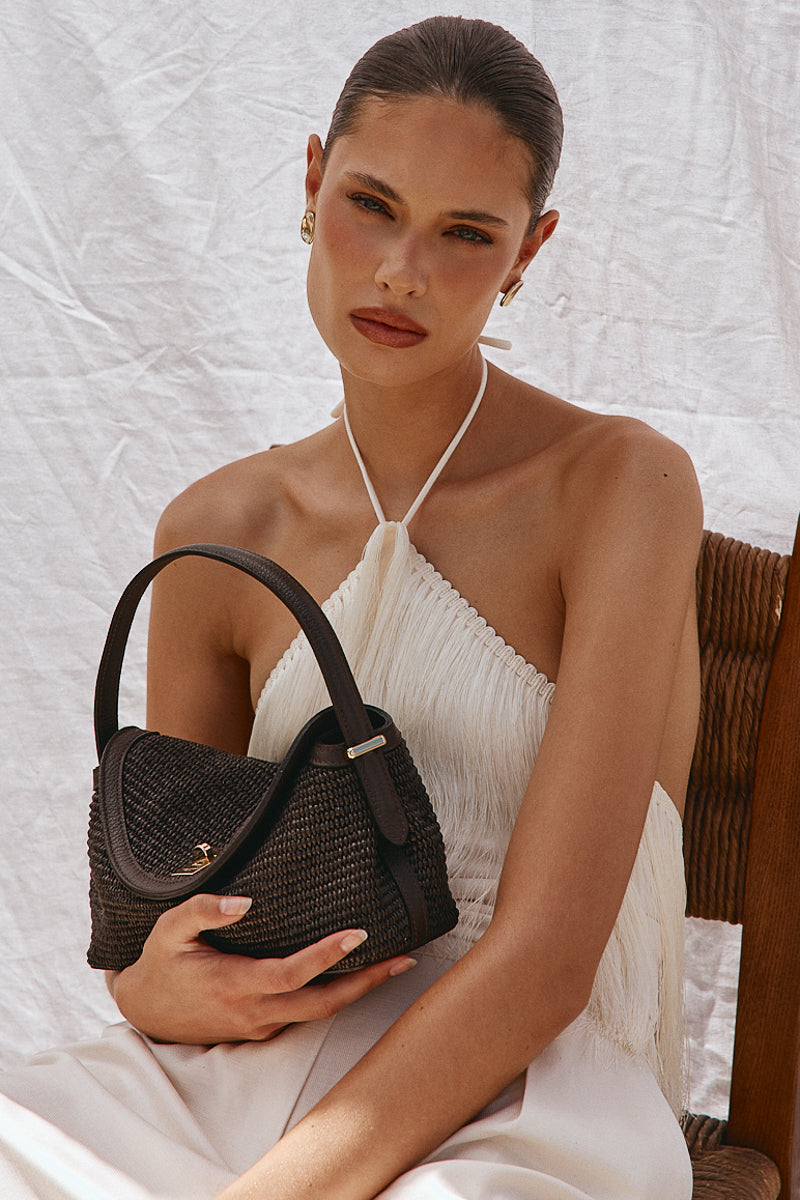 Sloane Resort Top Handle Crossbody Dark Chocolate