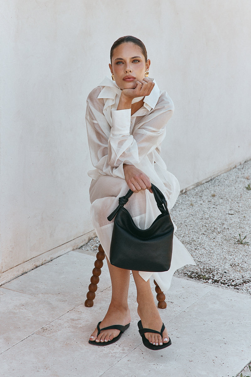 Jess Leather Pouch Black