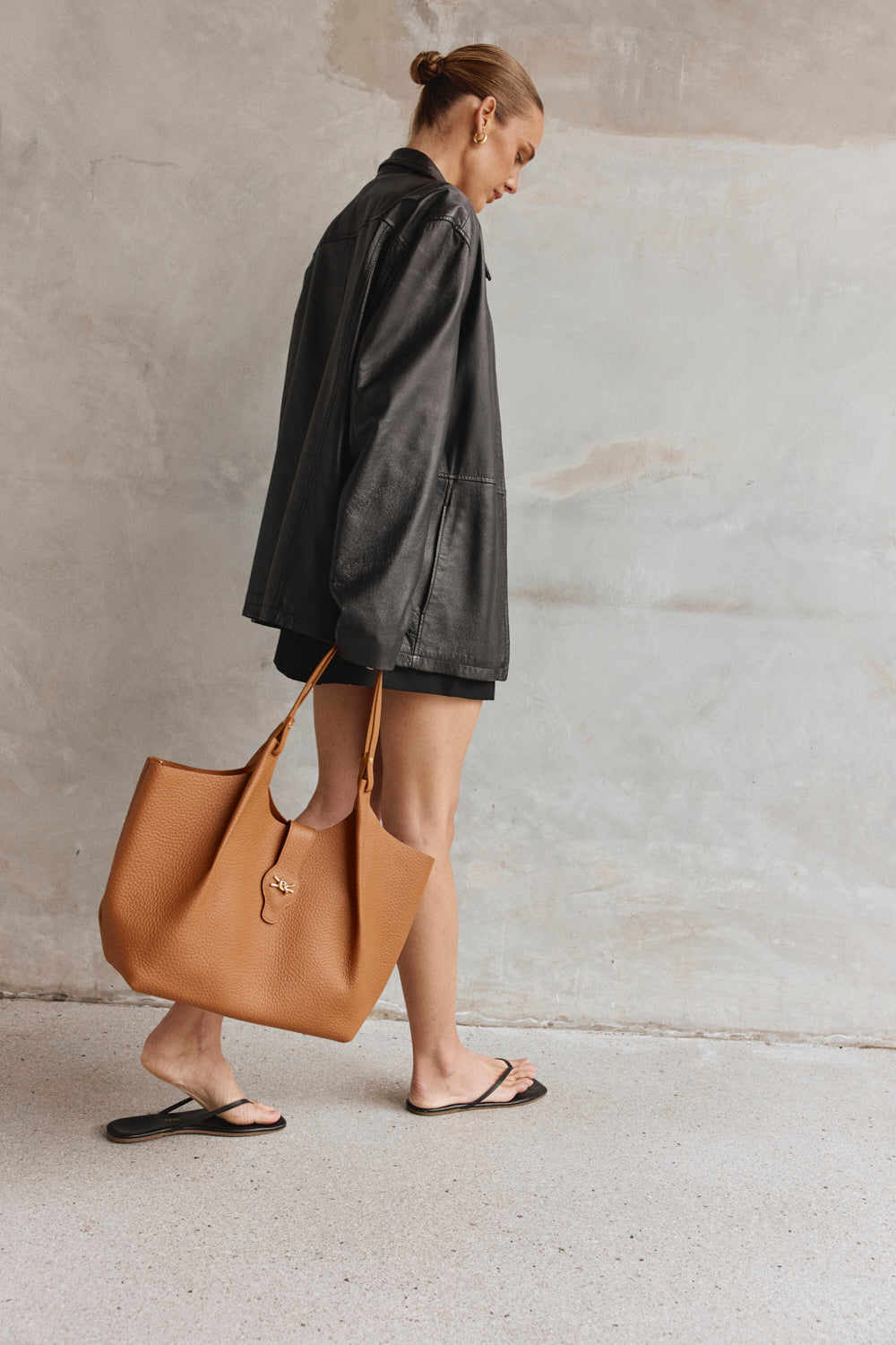 Grace Large Tan East West Tote