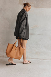 Grace Large Tan East West Tote