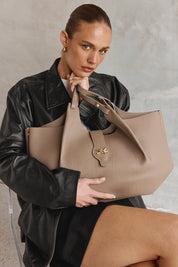 Grace Large Taupe East West Tote