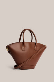 Jamie Chocolate Leather Tote