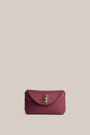 Sloane Mini Bordeaux Leather Crossbody Clutch