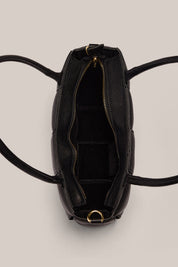 Margot Black Woven Baguette