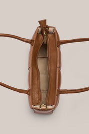 Margot Chestnut Woven Baguette