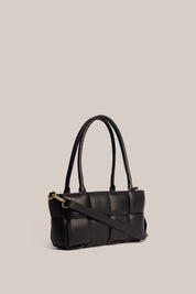 Margot Black Woven Baguette
