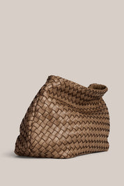 Piper Woven Taupe Clutch