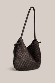 Willa Woven Dark Chocolate Hobo