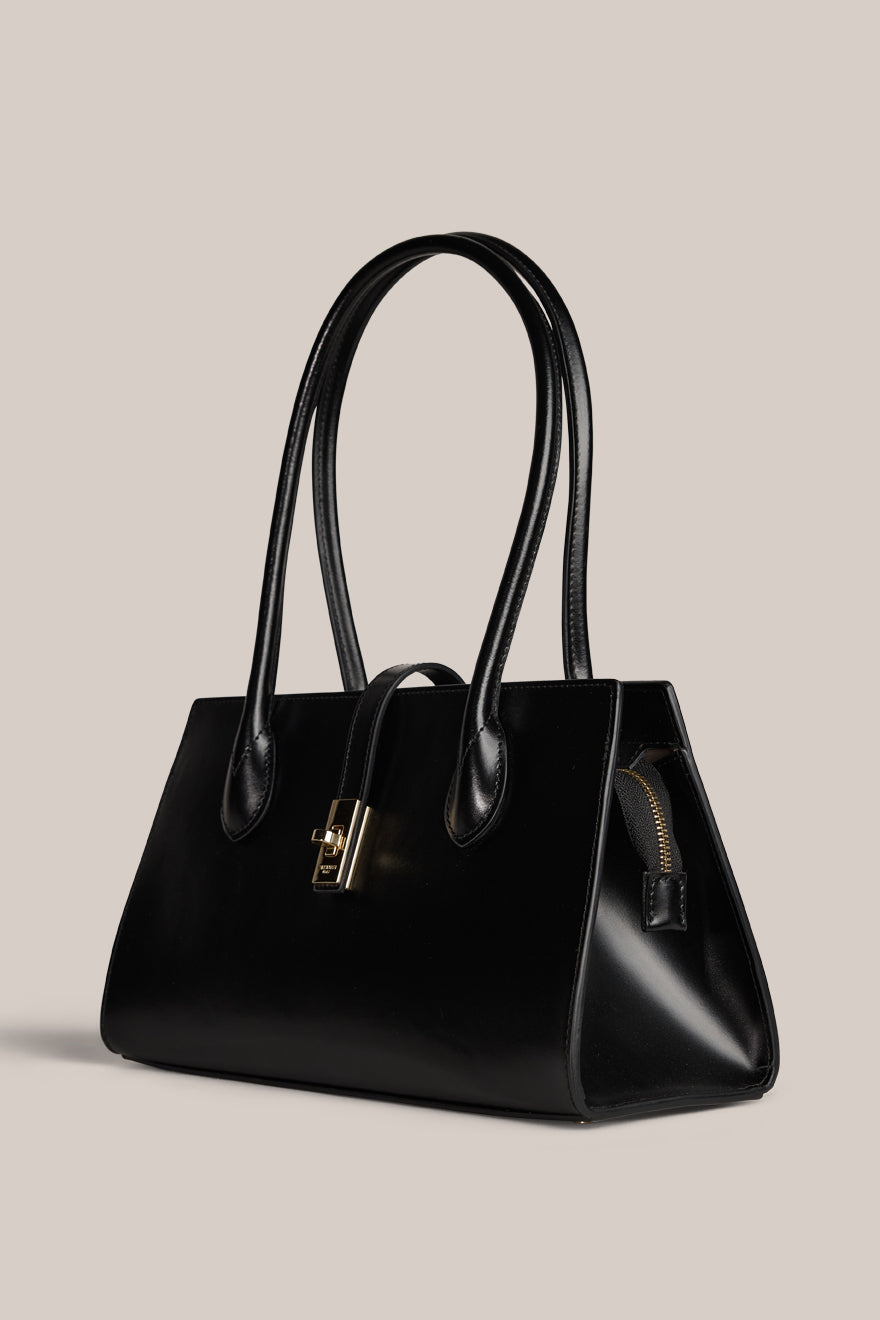 Darcy Structured Leather Shoulder Bag