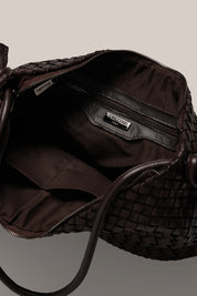 Willa Woven Dark Chocolate Hobo