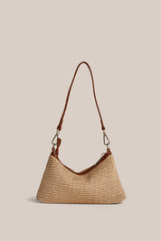 Ashley Tan Raffia Crossbody Bag