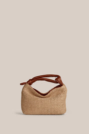 Jess Mini Tan Raffia Pouch