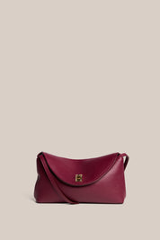 Sloane Bordeaux Leather Crossbody Clutch