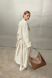 Harper Large Chocolate Leather Hobo